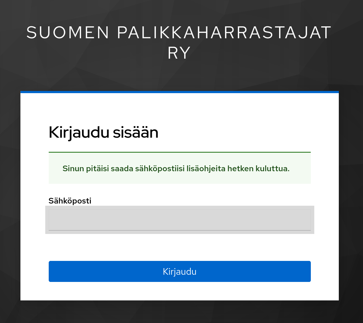 Salasananvaihtolinkki tilattu